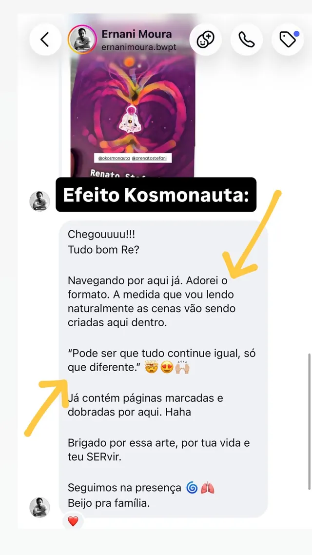 depoimento — Ernani: efeito Kosmonauta